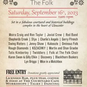 Folk at the Folk Festival 2023.