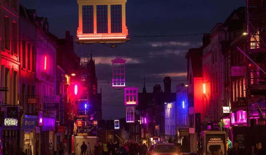 Windows Through Time on Westgate Street, Gloucester. Image credit Andre Pattenden.