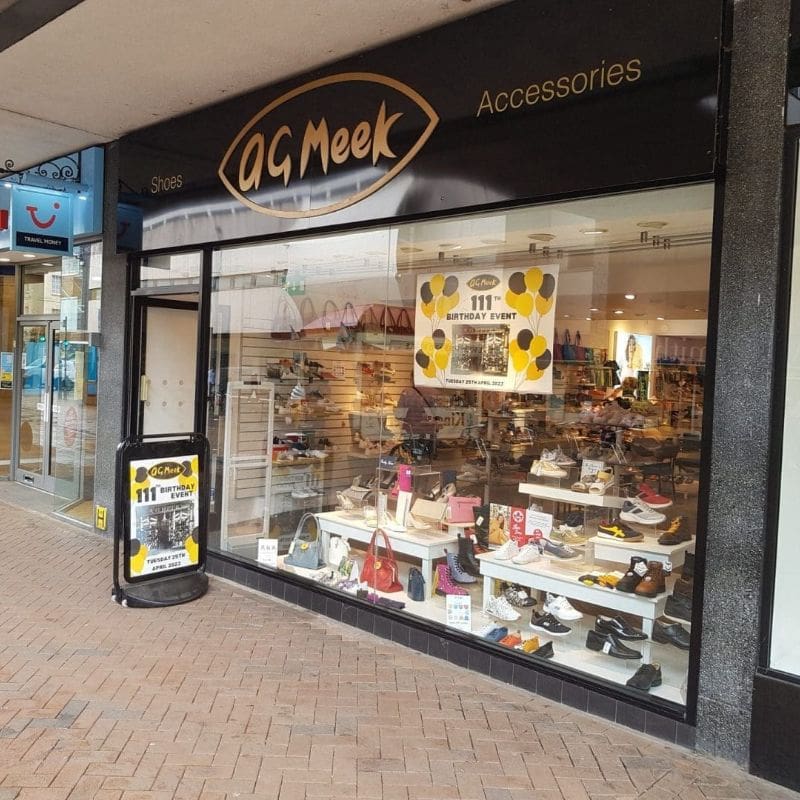 A.G Meek, an independent shoe and accessories retailer on Eastgate Street.