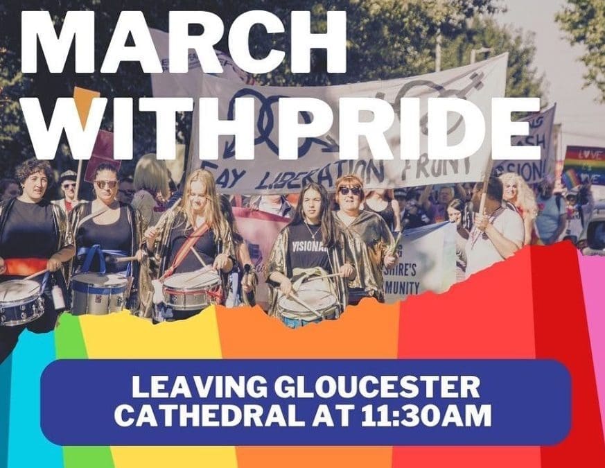 Pride March – Gloucester Cathedral